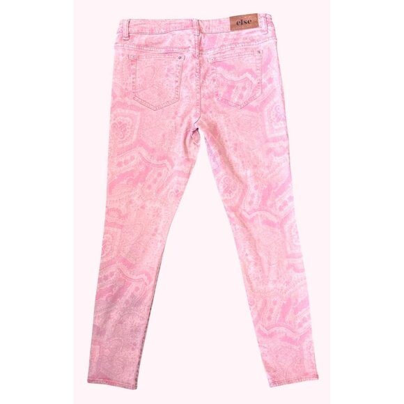 Else Mauve Womens Pink Paisley Floral Skinny Jeans W29 Cotton & Lyocell Stretch - Picture 2 of 14